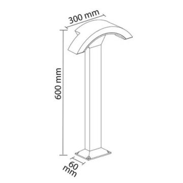 FORLIFE FL-1795 Gürgen 10 Watt 60 cm LED Bollard Armatür - Metal - Gün Işığı (3000K)