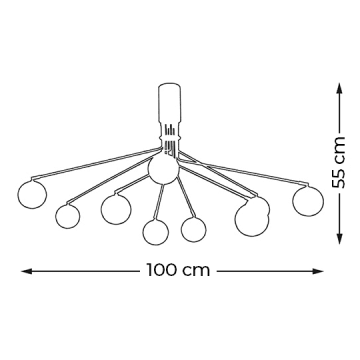 CL-S132 Onikili Cam Küre Avize