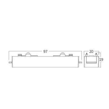Braytron BY41-80061 Ultra Slim Sıva Altı/Üstü Magnet Ray Ara Bağlantı Aparatı
