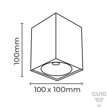 MOLLED MOL363-3-8M 10x10x10 cm 8 Watt Beyaz-Siyah Sıva Üstü LED Spot (Metal)