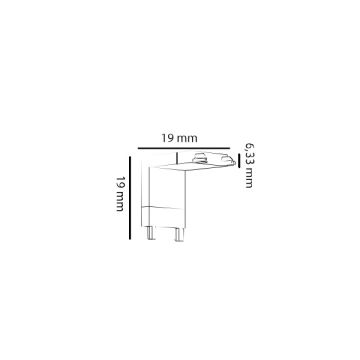 MOLLED MOL6048 Sıva Üstü Slim Magnet Ray L Dönüş Duvar Aparatı