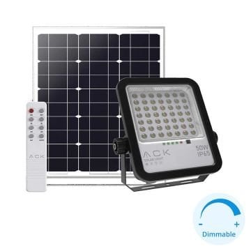 ACK AT65-05032 50 Watt Solar Projektör - Beyaz Işık (6500K)