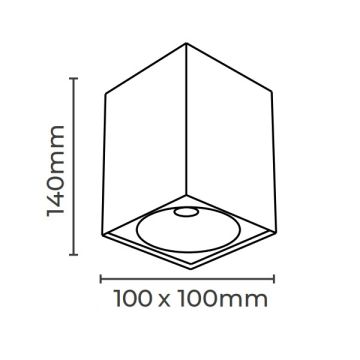 MOLLED MOL361-1 10x10x14 cm 8 Watt Siyah-Bakır Sıva Üstü LED Spot (Metal)