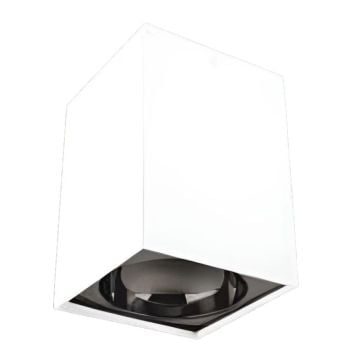 K2 GLOBAL KDA861 10x10x14 cm Beyaz-Krom Sıva Üstü Spot Kasası