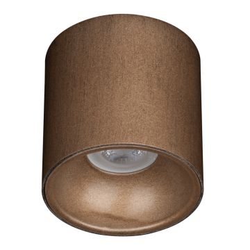 goldX ZE830-1-BRE 10x10 cm Bronz Eskitme Sıva Üstü Silindir Spot Kasası (GU10 Duylu)