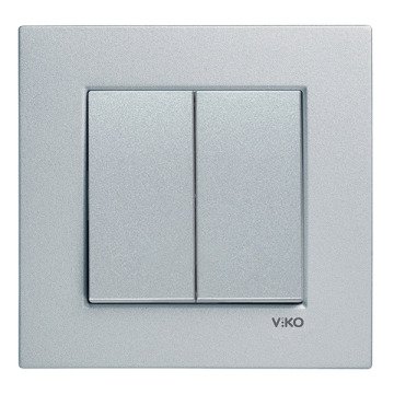 VİKO 92605002-D Dual Anahtar Düğmesi [Gümüş]