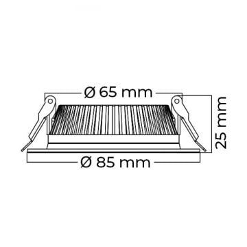 Braytron SBP12-00401 4 Watt Siyah Kasa Sıva Altı Yuvarlak Backlight LED Panel - Gün Işığı (3000K)