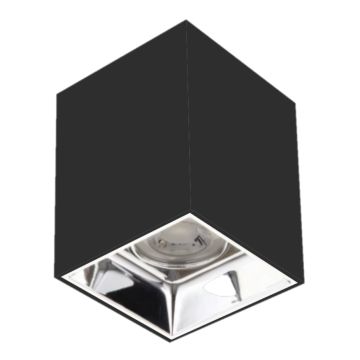 K2 GLOBAL KDA863 10x10x14 cm Siyah-Krom Sıva Üstü Spot Kasası