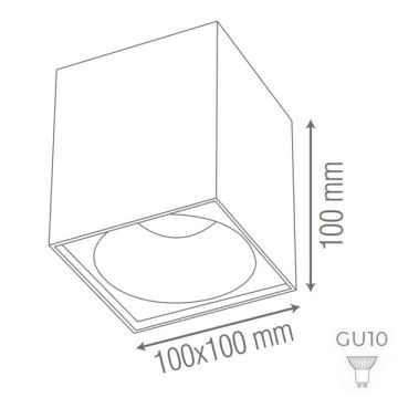 goldX ZE832-1-CP 10x10x10 cm Bakır Sıva Üstü Spot Kasası (GU10 Duylu)