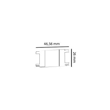 MOLLED MOL6044 Sıva Üstü Slim Magnet Ray Ek Aparatı