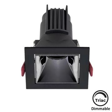 MOLLED MOL4163M Triac Dimli 12 Watt Siyah-Platin Sıva Altı Kare LED Spot