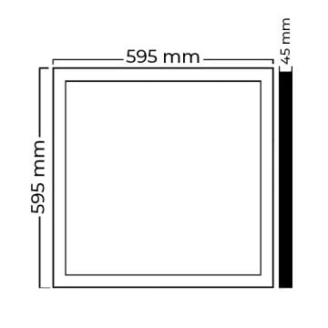 Braytron BP24-46631 40 Watt Siyah Kasa 60x60 Sıva Üstü LED Panel - Beyaz Işık (6500K)