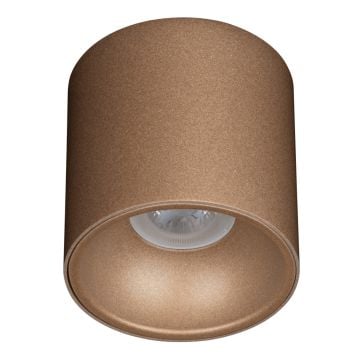 goldX ZE830-1-BR 10x10 cm Bronz Sıva Üstü Silindir Spot Kasası (GU10 Duylu)