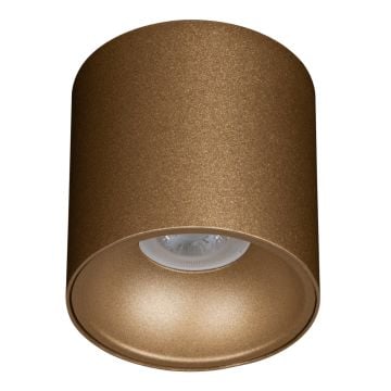 goldX ZE830-1-G 10x10 cm Gold Sıva Üstü Silindir Spot Kasası (GU10 Duylu)