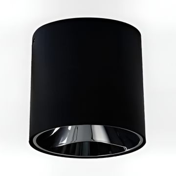 K2 GLOBAL KDA868 10x10 cm Siyah-Krom Sıva Üstü Silindir Spot Kasası