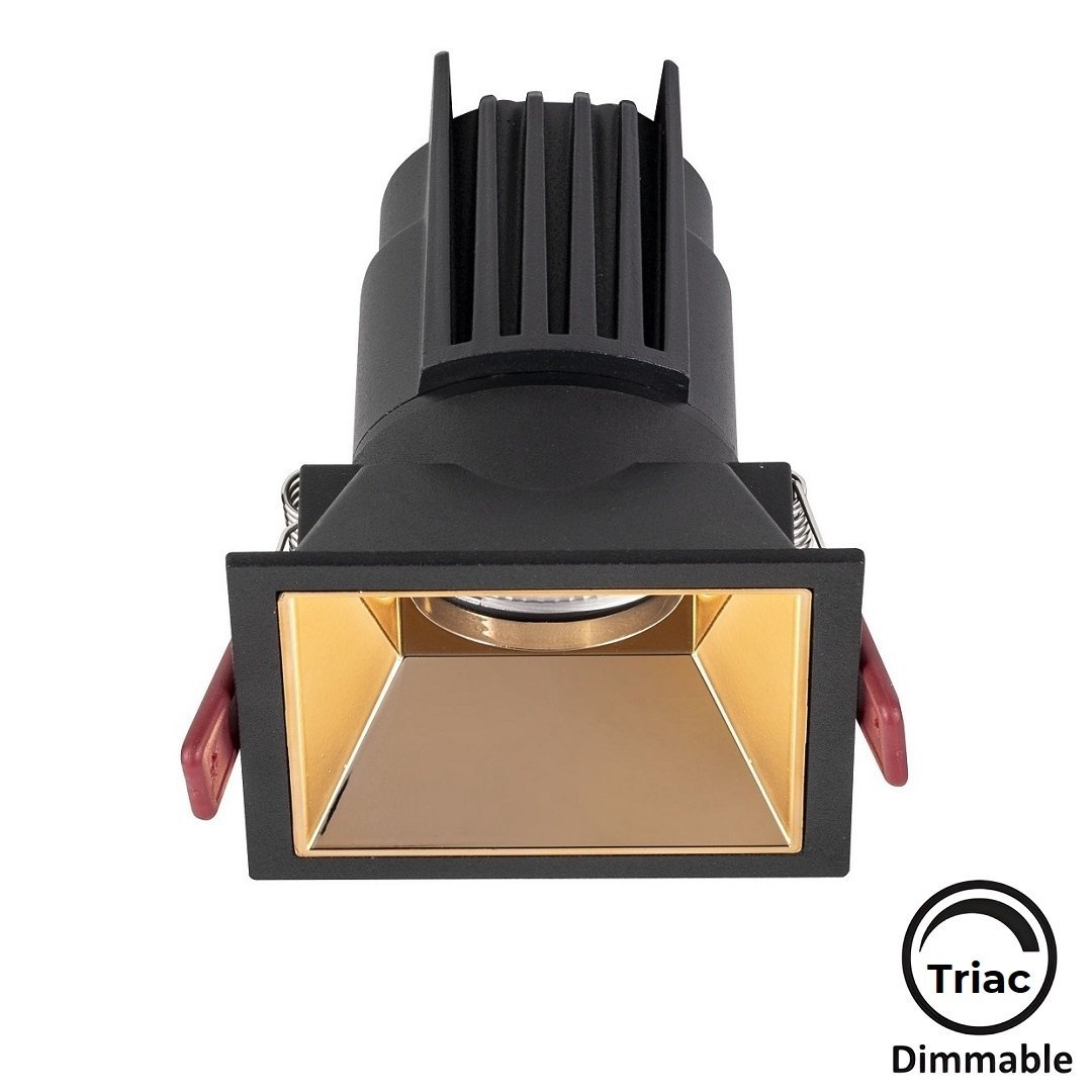 MOLLED MOL4161M Triac Dimli 10 Watt Siyah-Gold Sıva Altı Kare LED Spot