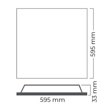 Braytron BP23-36630T 40 Watt 60x60 Sıva Altı LED Panel - ENEC Driverlı - Beyaz Işık (6500K)