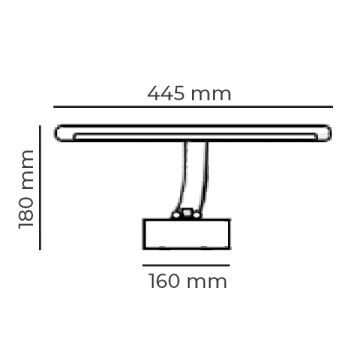 DÜNYA LED HS602 Anahtarlı 5 Watt 45 cm Krom LED Tablo Apliği