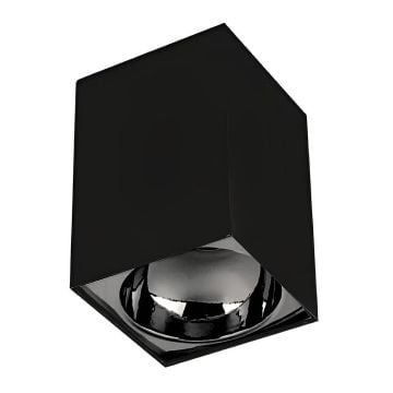 K2 GLOBAL KDA911 7.5x7.5x14 cm Siyah-Krom Sıva Üstü Spot Kasası