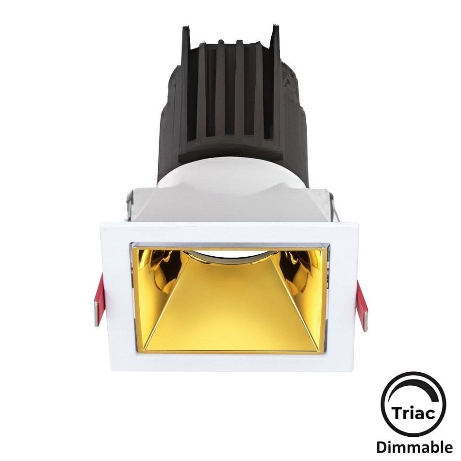 MOLLED MOL4157M Triac Dimli 12 Watt Beyaz-Gold Sıva Altı Kare LED Spot