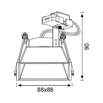 JUPITER JH660 B Beyaz Sıva Altı Kare Spot Kasası - Metal