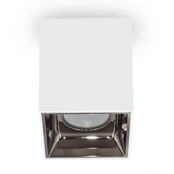 K2 GLOBAL KDA913 7.5x7.5x14 cm Beyaz-Krom Sıva Üstü Spot Kasası