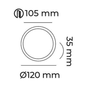 MOLLED MOL601 Beyaz/Siyah Kasa 10 Watt Sıva Altı Yuvarlak LED Panel (SAMSUNG/OSRAM LED & PHILIPS/LIFUD Driver)