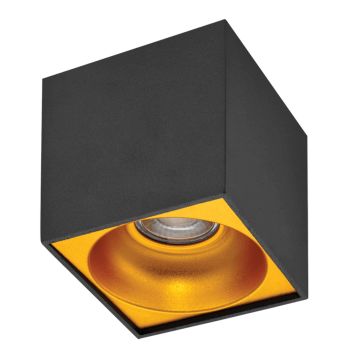 goldX ZE832-1-BG 10x10x10 cm Siyah-Kızıl Gold Sıva Üstü Spot Kasası (GU10 Duylu)