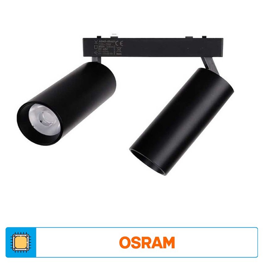 ACK AD45-05301 10+10 Watt İkili OSRAM LED Magnet Ray Spot - Gün Işığı (3000K)