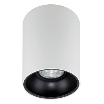 goldX ZE830-WB 10x14 cm Beyaz-Siyah Üstü Silindir Spot Kasası (GU10 Duylu)