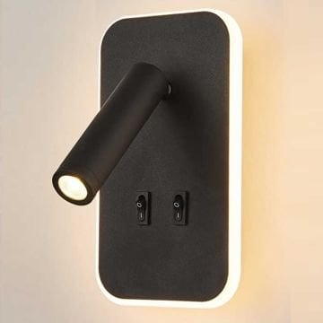CATA CT-5243 Tuvalu 3 Watt Siyah Yatak Başı LED Aplik - Gün Işığı (3200K)
