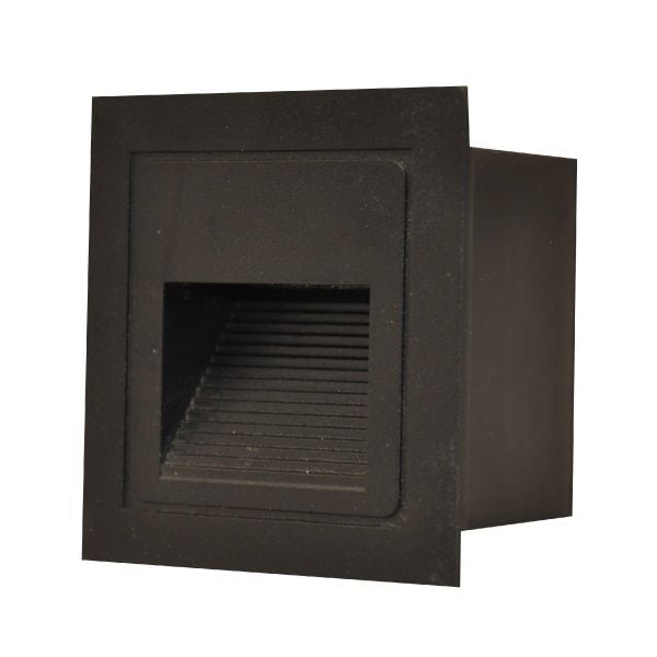 MOLLED MOL9001 3 Watt Antrasit Sıva Altı Kare Sensörlü LED Merdiven Armatürü - Metal - Gün Işığı (3000K)