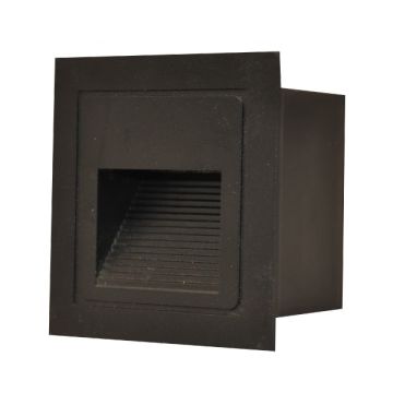 MOLLED MOL9001 3 Watt Antrasit Sıva Altı Kare Sensörlü LED Merdiven Armatürü - Metal - Gün Işığı (3000K)