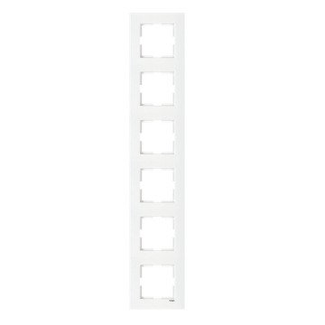 VİKO Karre 90960225 Altılı Dikey Çerçeve [Beyaz]