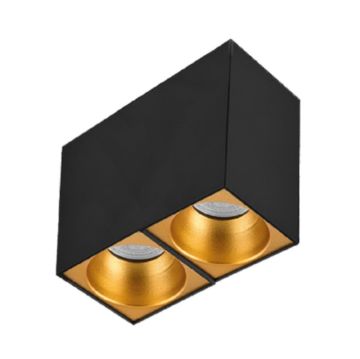 inoled 9261-01 6x12x10 cm Sıva Üstü İkili Spot Kasası - GU10 Duylu - Metal