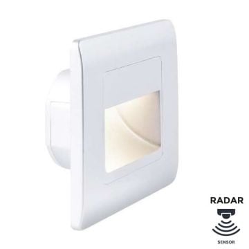 MOLLED MOL9015B 1 Watt Sensörlü Siyah Kare Sıva Altı LED Merdiven Armatürü - Plastik - Gün Işığı (3000K)