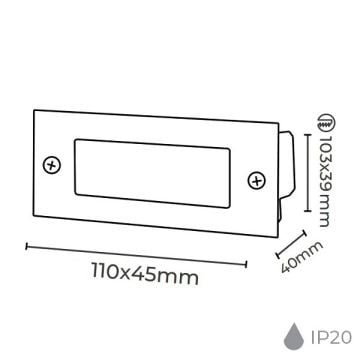 MOLLED MOL9005 3 Watt Saten Sıva Altı Dikdörtgen LED Merdiven Armatürü