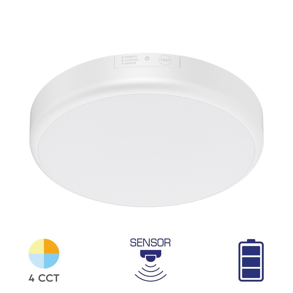 Braytron BC15-00580 20 Watt Sensörlü ve Acil Durum Kitli Dış Mekan LED Tavan Armatürü - 3 Işık Renkli (Beyaz + Ilık Beyaz + Gün Işığı)