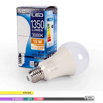 ACK AA13-01520 15 Watt LED Ampul - SAMSUNG LED - Beyaz Işık (6500K)