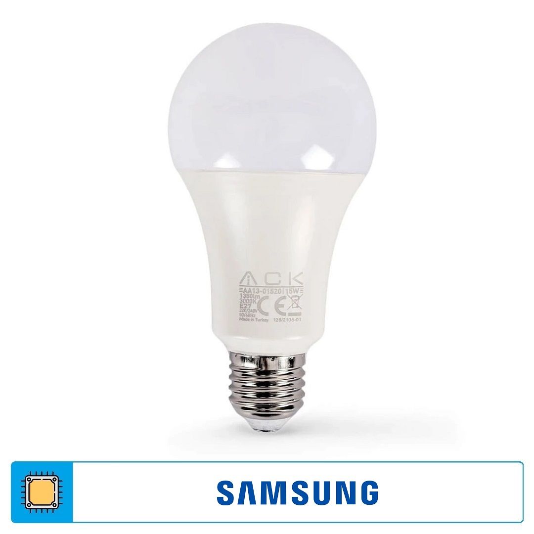 ACK AA13-01520 15 Watt LED Ampul - SAMSUNG LED - Beyaz Işık (6500K)