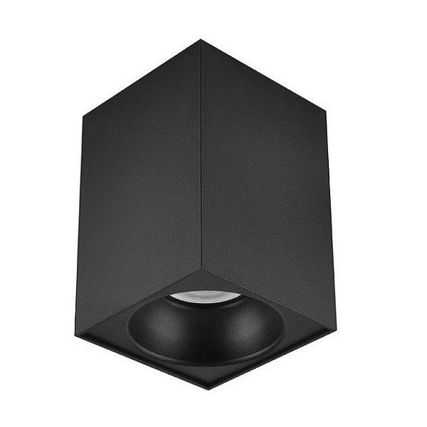inoled 9257-02 10x10x14 cm Siyah Sıva Üstü Spot Kasası - GU10 Duylu - Metal