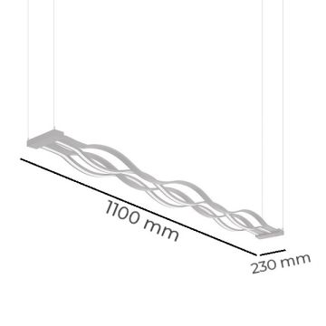 DÜNYA LED HS2103 120 Watt 110 cm Masa Üstü LED Avize (OSRAM LED & TRIDONIC Driver)