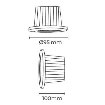 MOLLED MOL111 33 Watt Siyah/Beyaz Kasa SAMSUNG/OSRAM LED AR111 Ampul