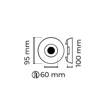 MOLLED MOL579 Kristal LED Cam Spot (Çerçeve Işıklı)
