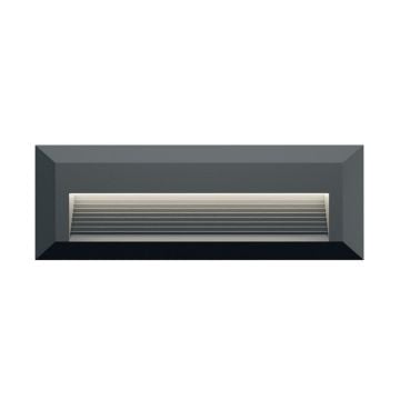 Braytron BG38-01982 3 Watt Sıva Üstü Dikdörtgen Dış Mekan LED Merdiven Armatürü - Siyah PC Gövde - Gün Işığı (3000K)