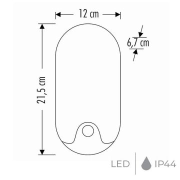 CATA CT-7093 20 Watt Sensörlü Dış Mekan LED Aplik - Ilık Beyaz (4000K)