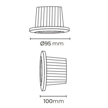 MOLLED MOL111 30 Watt Siyah/Beyaz Kasa LED AR111 Ampul (SAMSUNG/OSRAM LED & EAGLERISE/PHILIPS/LIFUD Driver)
