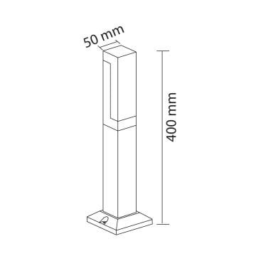 FORLIFE FL-1793 Ladin 10 Watt 40 cm LED Bollard Armatür - Metal - Gün Işığı (3000K)