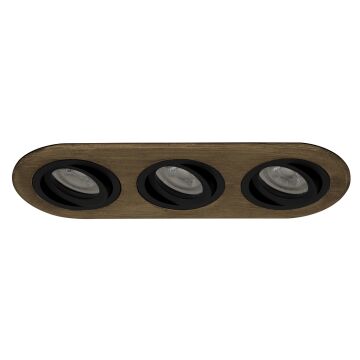 goldX ZE809-PE 12 Watt Prinç Eskitme Sıva Altı Üçlü Oval LED Spot (SAMSUNG LED & EAGLERISE Driver)