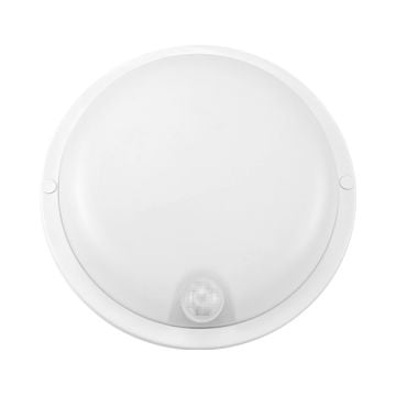 Braytron BC17-21100 18 Watt Beyaz Kasa Yuvarlak Sensörlü Dış Mekan LED Aplik - Gün Işığı (3000K)